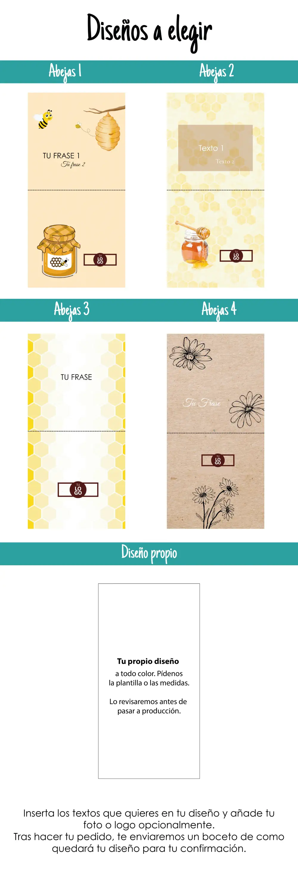 diseños personalizados abejas